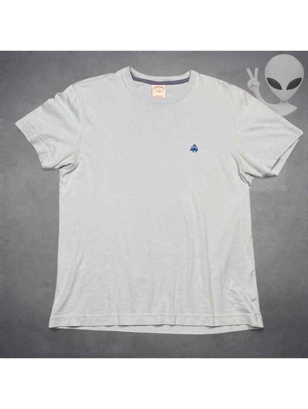 Brooks Brothers Supima Cotton T-Shirt Mens Small Blue Fleece Logo